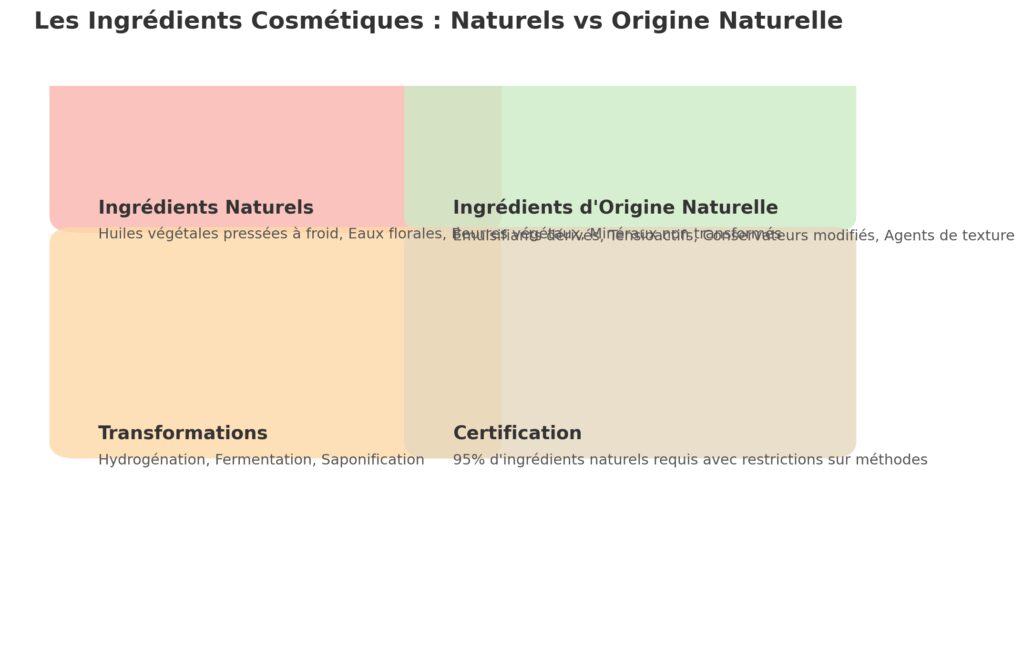 Différencier ingrédients naturels et d'origine naturelle Différencier ingrédients naturels et d'origine naturelle
